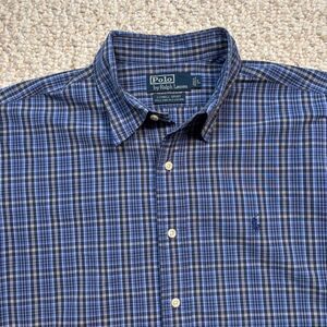 Polo by Ralph Lauren Navy Checkered Button Down Shirt